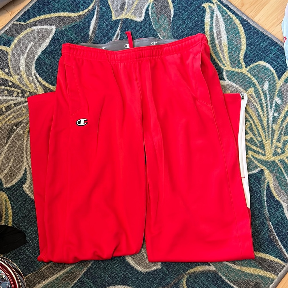 Champion Men’s Authentic pants
flare bottoms with zippers